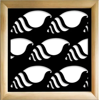 Immagine prodotto di HERMITCRAB - Moduli Decorativi in Legno e PVC 98x98 cm nero
