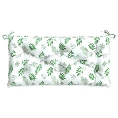 Immagine prodotto di vidaXL Cuscino per panchina da giardino con motivo a foglie 110x50x7 cm in tessuto