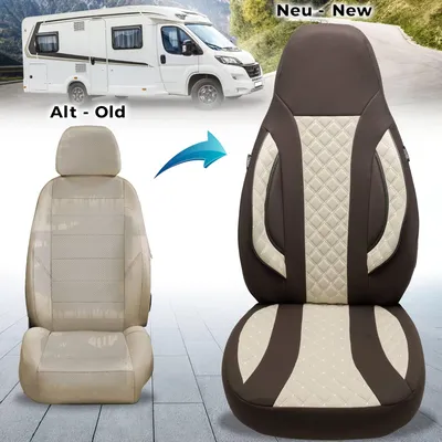 Immagine prodotto di Coprisedili e protezioni per camper, specifici per ERIBA CAR 600 ACC | Coprisedili anteriori su misura | Adatti a camper semintegrali, furgonati e con cabina a letto sopra la cabina di guida | Coprisedili per il sedile del conducente e del passeggero