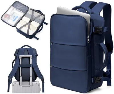 Immagine prodotto di Borsa da viaggio Ryanair 40x20x25 cm - Borsa da viaggio a zaino per aereo - Zainetto da viaggio - Zaino impermeabile con scomparto per laptop da 14 pollici