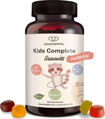 Zdjęcie produktu dla wowtamins Kids Complete Gummies (bez cukru)