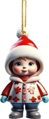 Produktbild von Weihnachtsschmuck, Cartoon-Schneemann/Weihnachtsmann, Weihnachtsbaum, hängende Dekoration, Feiertags-Acryl-Dekor für Weihnachten, Valentinstag, Winterparty-Zubehör A
