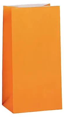 Produktbild von Tüte Papier Uni 25x12x9cm, 12Stk. Orange