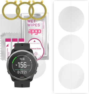 Produktbild von apgo 3 Stück Schutzfolie, klar, kompatibel mit Suunto 5 Peak Smartwatch, Hydrogel Displayschutzfolie mit Positionierhilfe, Displayfolie, robust und kratzfest