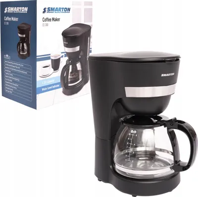 Obrázek produktu pro Smarton 1,25L 600W Černý Kávovar S Filtrem Proti Odkapávání