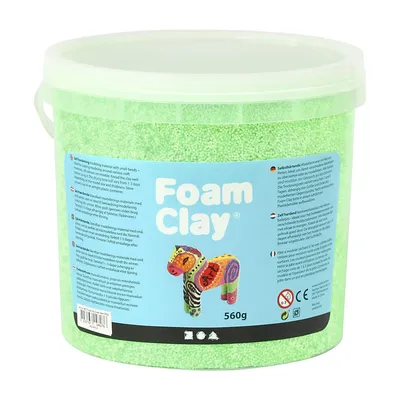 Image de Argile mousse - Vert fluo, 560gr.