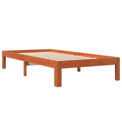 Produktbild von Massivholzbett ohne Matratze Wachsbraun 100x200 Kiefernholz