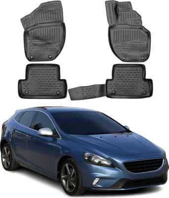 Zdjęcie produktu dla 2013-2021 Volvo V40 Dywaniki TPE czarne 4 szt.
