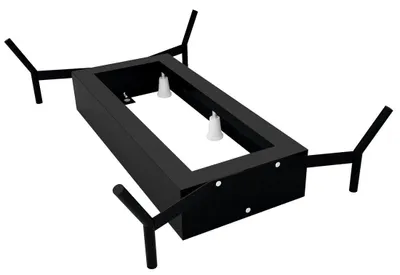 Produktbild von Polysan REDUTA Badewanne-Rahmengestell 171x81 cm, schwarz matt
