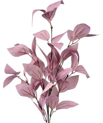 Image de Ensemble DRW comprenant 6 feuilles artificielles en mousse EVA, plastique et papier violet, de 85 cm. Dimensions : 85 cm