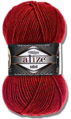Produktbild von Alize 1x 100g Superlana Midi Wolle, Uni, Häkeln, Stricken (56)