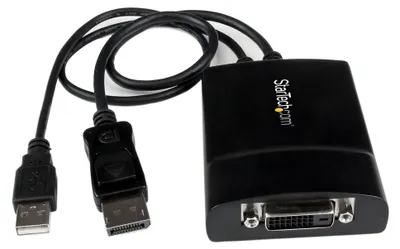 Zdjęcie produktu dla StarTech.com DP2DVID2, 0,37 m, DisplayPort, DVI-D, Męska, Żeńska, Prosty