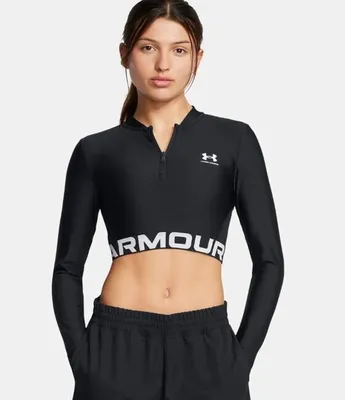 Obrázok produktu pre Under Armour Heatgear Rib 1/4 Zip Ls T-Shirt pre ženy 1388692-001__XL
