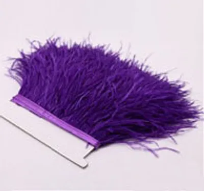 Obrázek produktu pro Prýmek z pštrosího peří 8-10 cm, fialový / 1 m