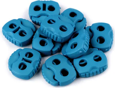 Produktbild von 10 Kordelstopper mit zwei Löchern 20x20mm, Durchzug 5mm - 35 Farben