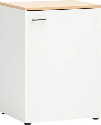 Produktbild von Mehrzweckschrank Hauswirtschaftsraum in weiß matt mit Eiche STOBY-80