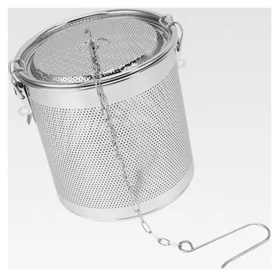 Produktbild von Edelstahl-Gewürzsieb 3,2L mit 304er Edelstahl und mikroporöser Filtration für polierte Oberflächen, verstärkter Gewürzkorb für Küche, Kochen, Suppen, Soßen, Eintöpfe