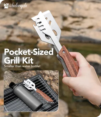 Produktbild von All-in-One BBQ Grillwerkzeug, Edelstahl, ausziehbar von ca. 235 - 285 mm