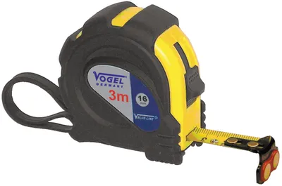 Obrázok produktu pre Vogel vreckový meter / merací pásik s dĺžkou 3 m, delenie mm, 65 x 65 x 35 mm-141003