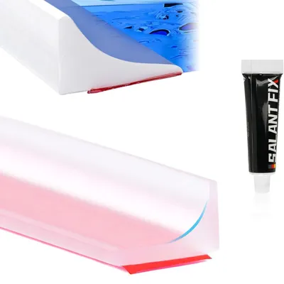 Produktbild von Schwallschutzleiste für Dusche - Selbstklebend mit Silikon-Wasserstopper - Für Bad und Küche - Transparent, 2,1 m