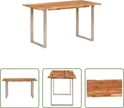 Produktbild von The Living Store Esstisch 140×70×76 cm Akazie-Massivholz