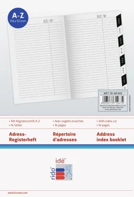 Image de rido/idé 7048040 Carnet d'adresses Calendrier de poche Dimensions des feuilles 10,4 x 15,3 cm