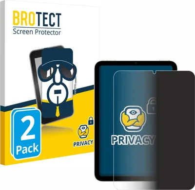 Produktbild von 2x BROTECT Sichtschutzfolie für Apple iPad Mini 6 WiFi 2021 Anti-Spy Privacy Sichtschutz Blickschutz Folie Blaulicht-Schutz