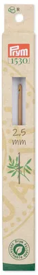 Häkelnadel aus Bambus, 15 cm, 2,50 mm, 1 Stück