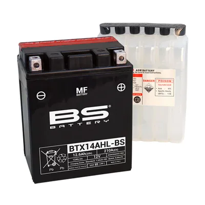 Produktbild von Bs Battery Btx14ahl Agm-batterie Schwarz  Schwarz One Size