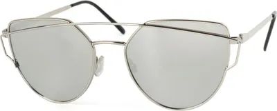 Produktbild von styleBREAKER Sonnenbrille mit Katzenaugen Cat Eye Gläsern und Doppelrahmen Bügel, Federscharnier, Damen 09020069
