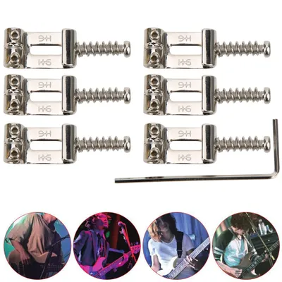 Obrázok produktu pre Gitarové sedlo, sedlá pre elektrickú gitaru, mostík pre valcovú gitaru, diely pre elektrickú gitaru, kovové gitarové sedlo