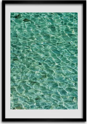 Produktbild von Bild - Bilderrahmen - 50 cm x 70 cm - MDF - Rahmen - Wandkunst Transparentes Wasser