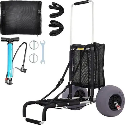 Produktbild von Famanu Handwagen Faltbarer Transportwagen - Verstellbar, Schwarz