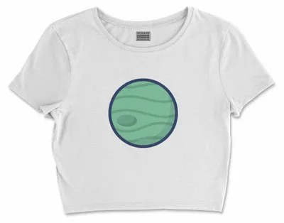 Immagine prodotto di Bona Basics, T-shirt crop basic stampato, donna, 100% cotone, bianco, casual