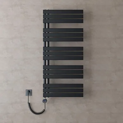 Produktbild von doporro Heizkörper Bad Handtuchheizkörper 131x60cm Badezimmer Badheizkörper Badheizung Handtuchtrockner Handtuchwärmer Seitenanschluss Anthrazit mit Heizstab 600w