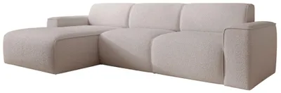 Produktbild von Selsey Bouvi – Ecksofa, Ottomane links, hellbeige, Bouclé