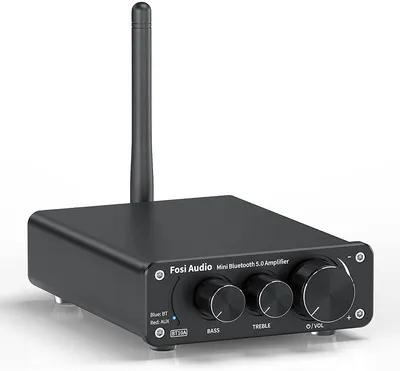 Produktbild von Fosi Audio BT10A Bluetooth 5.0 Stereo Audio Verstärker Empfänger 2 Kanal Klasse D Mini Hi-Fi Integrierter Verstärkter Geeignet für Lautsprecher zu Hause 50W x2 TPA3116
