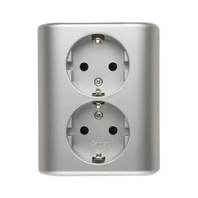 Produktbild von Kontakt-Simon EGSZ2SPZ/43, Silber, Kunststoff, IP20, 250 V, 80 mm, 44 mm