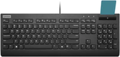 Zdjęcie produktu dla Lenovo Smartcard Wired keyboard II, Pełnowymiarowy (100%), Przewodowa, USB, Plunger key switch, Czarny