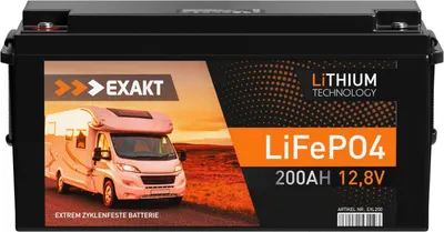 Produktbild von LiFePO4 200Ah 12V Lithium Batterie Wohnmobil Solar USV