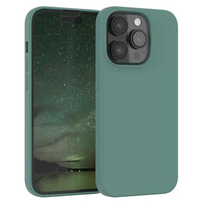 Produktbild von EAZY CASE Silikonhülle für Apple iPhone 14 Pro Silikon Backcover Schutz in Grün