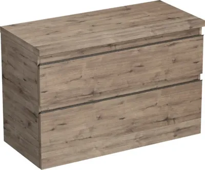 Produktbild von Jungborn Waschtischunterschrank TRENTA BxHxT 96,7 x 64,6 x 44,5 cm Frontfarbe eiche holzdekor TRE DESK 100 2Z B D370