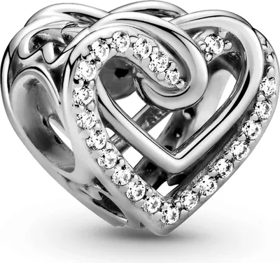Produktbild von Pandora Moments Verschlungene Herzen Charm, Sterling Silber, Zirkonia