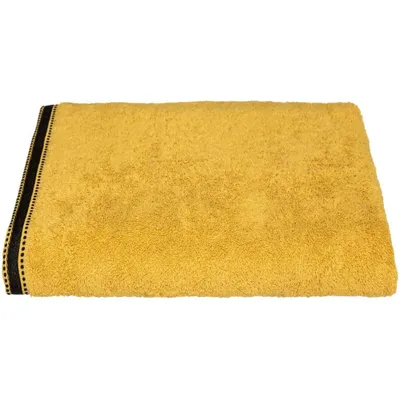 Image de Serviette De Bain Premium Couleur Moutarde 100x150cm
