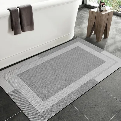 Immagine prodotto di Tappetino da bagno antiscivolo, ad asciugatura rapida e assorbente, 40 x 60 cm, colore grigio
