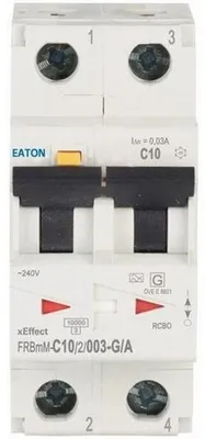Obrázok produktu pre Kombinovaný vypínač Eaton FI/LS (FRBMM-C10/2/003-G/A)