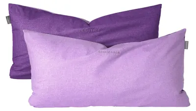Produktbild von SCHIESSER Kissenhüllenset Doubleface | Zweifarbig | Renforcé | 2-teilig | 100% Baumwolle | Angenehm weich & glatt | YKK-Reißverschluss | 40x80 cm | Lila