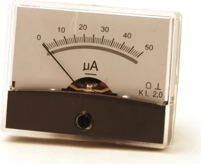 Produktbild von Drehspul Dreheisen Einbauinstrument Amperemeter JL-2 - Messbereich: 0-50µA DC