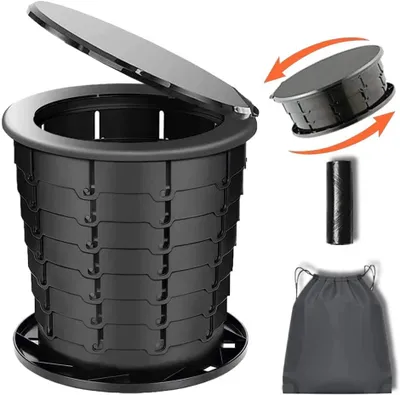 Produktbild von Campingtoilette Faltbar klappbare Camping Toilette Reisetoilette WC mit Deckel