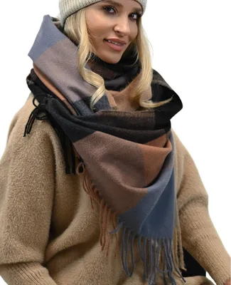 Produktbild von Alur Damen Schal Kariert mit Fransen - Modell SZ2